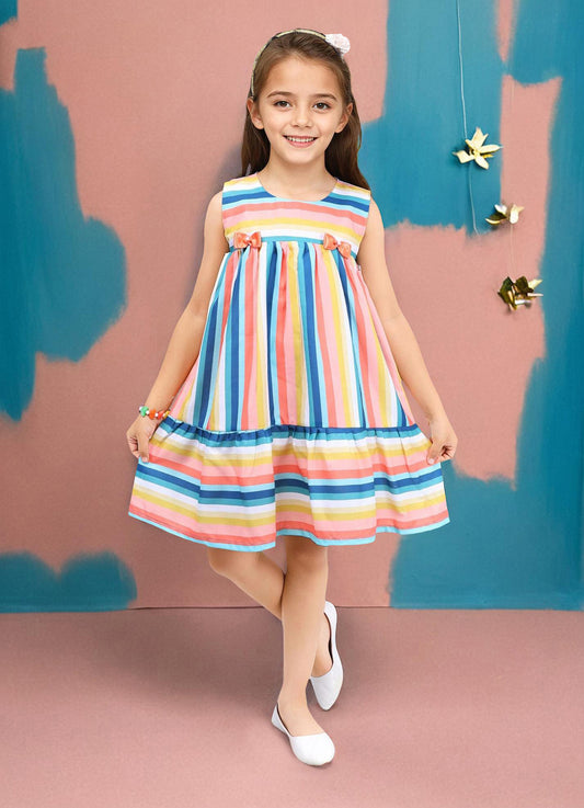 Vibrant Round Neck Frock
