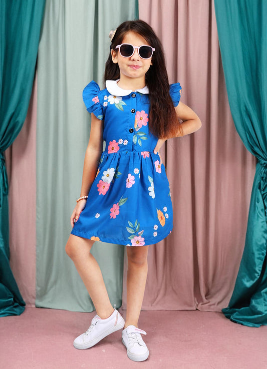 Linen Classic Print Dress