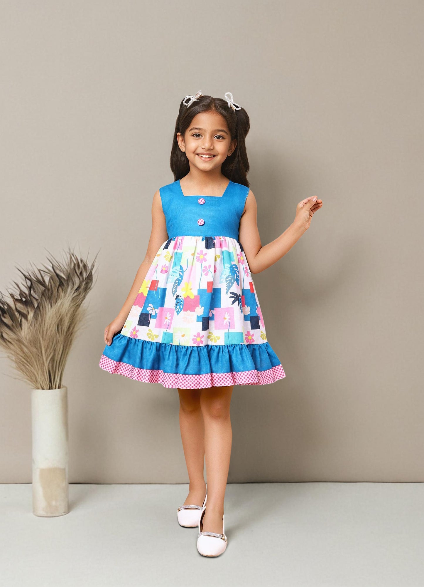 Patchwork Printed Dress