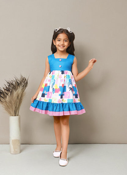 Patchwork Printed Dress