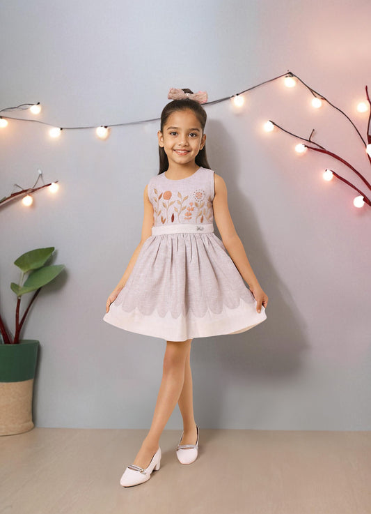 Linen Embroidery Dress