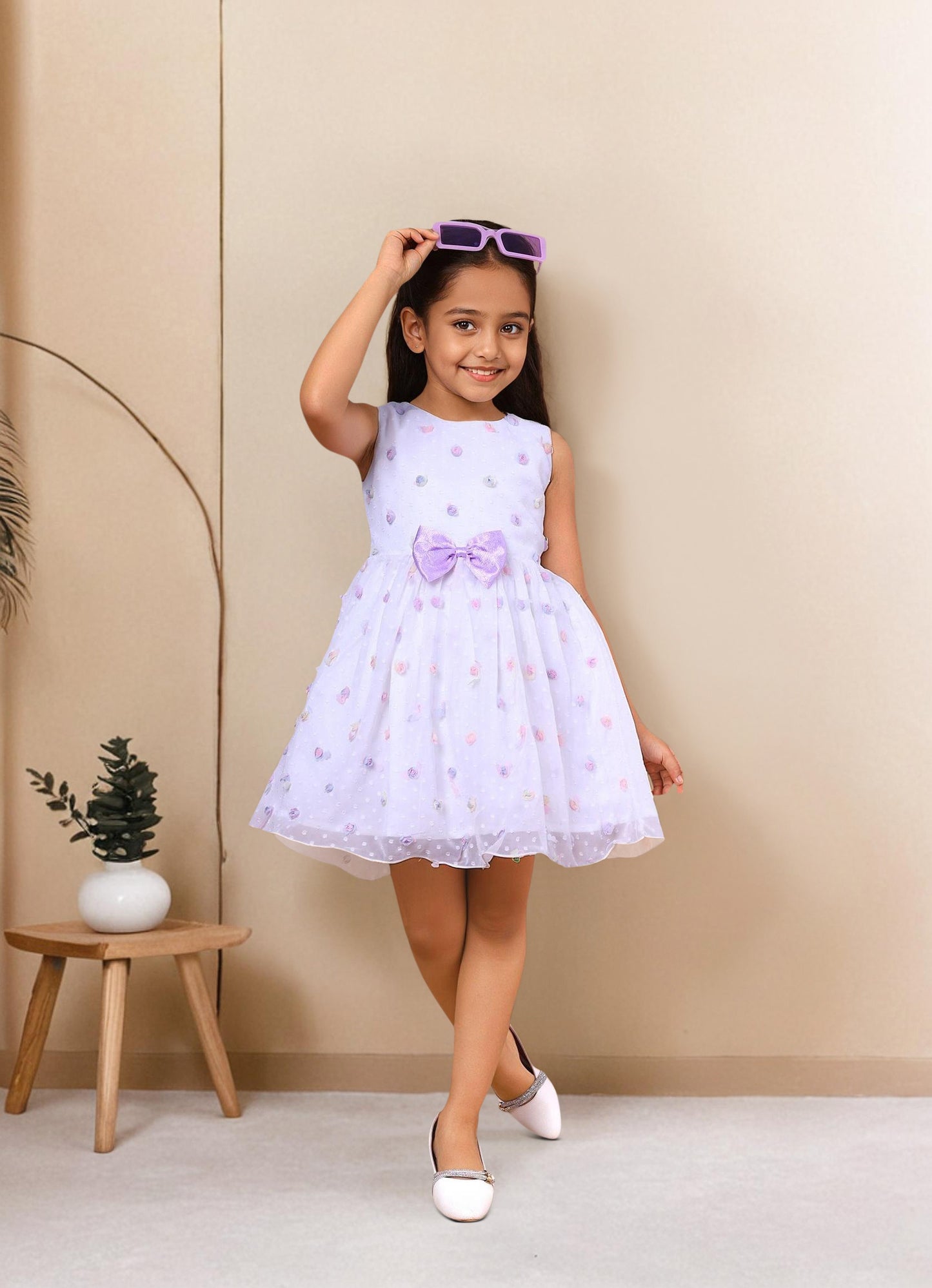 Lavender Blossom Bow Dress