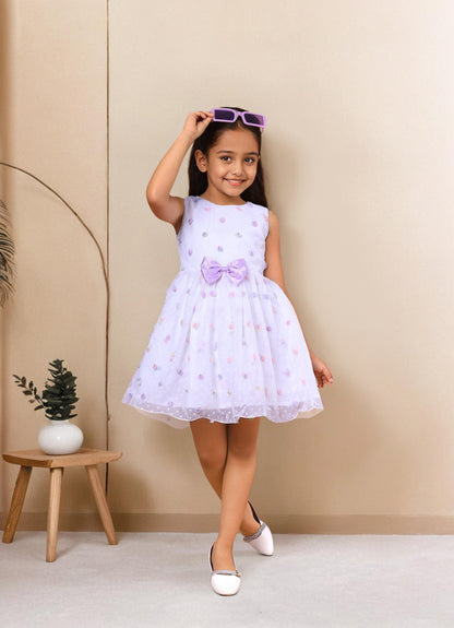 Lavender Blossom Bow Dress
