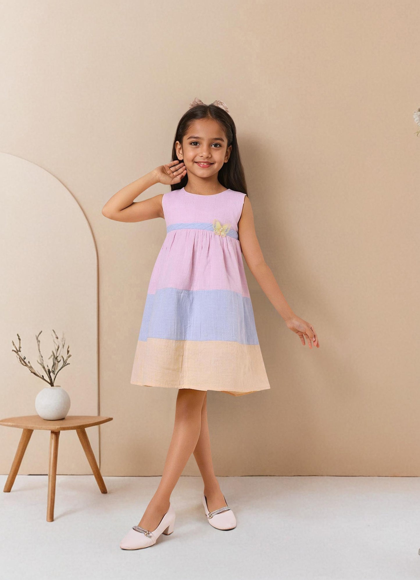 Multicolour Linen Dress