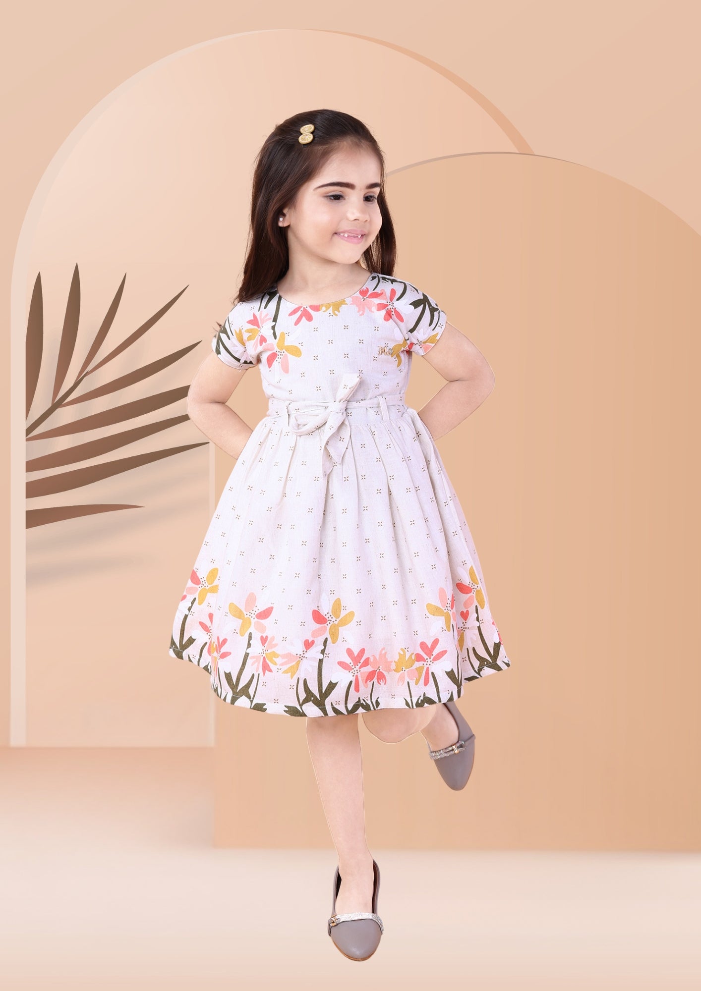 Unique Print Linen Dress