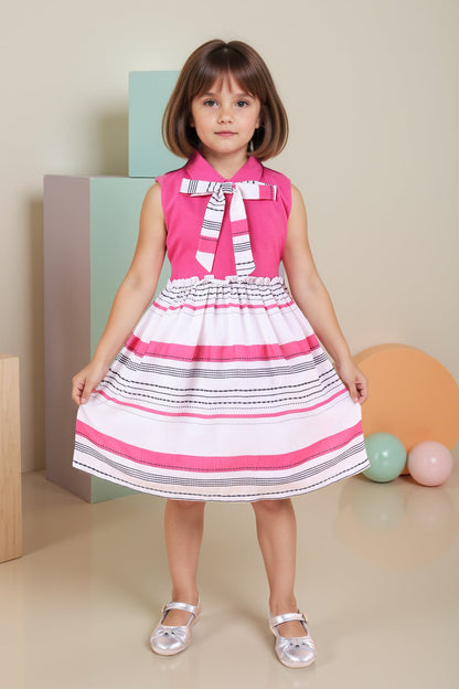 Printed Casual Bow Dress