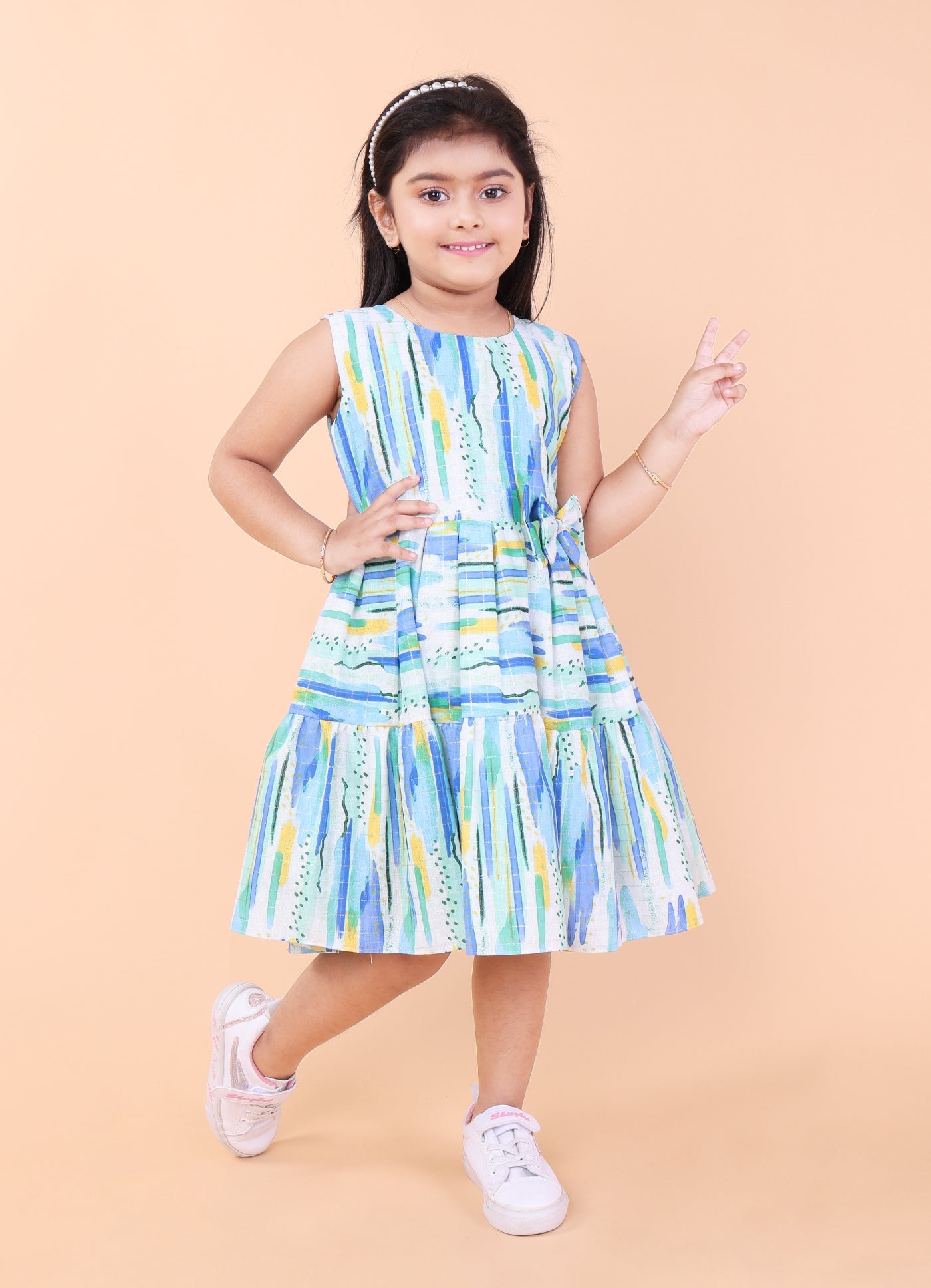 Abstract Print Dress