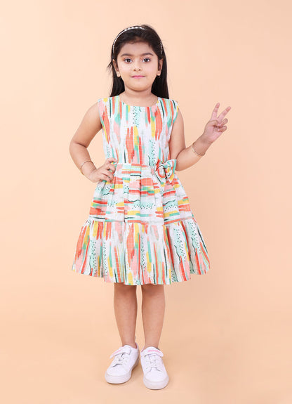 Abstract Print Dress