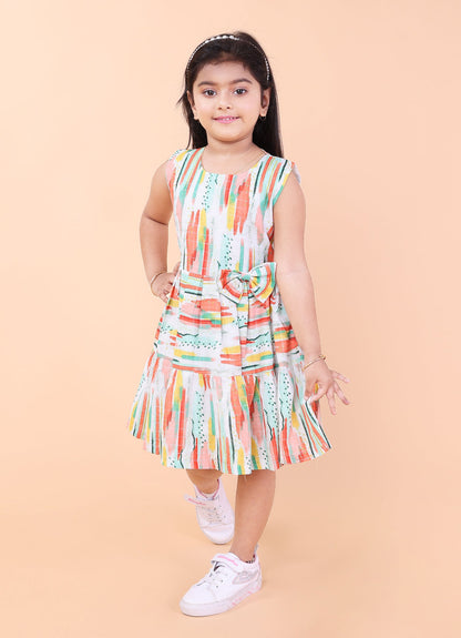 Abstract Print Dress