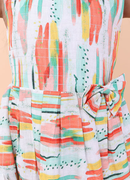 Abstract Print Dress