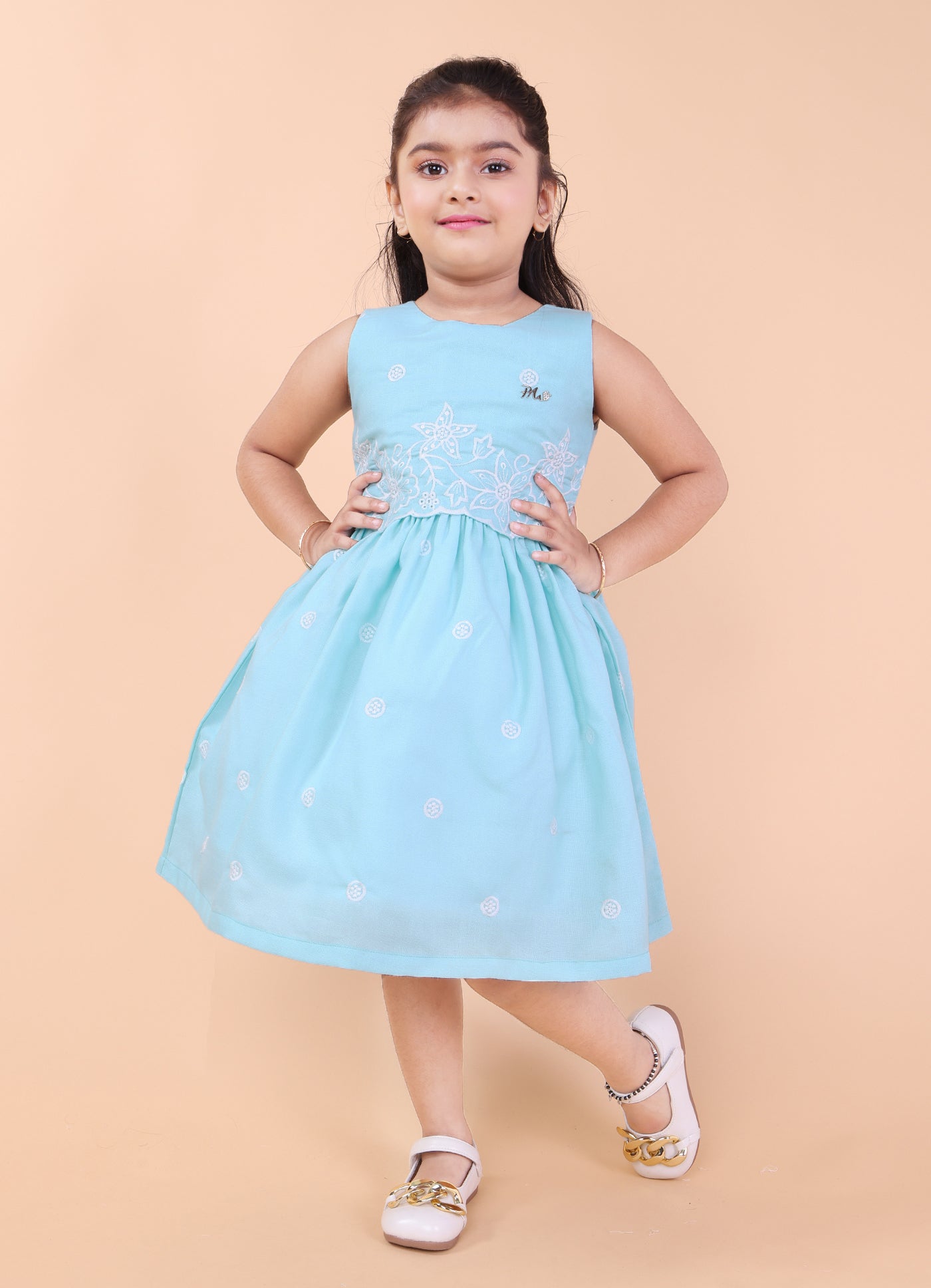 Blossom Charm Embroidered Frock