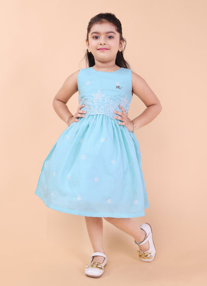 Blossom Charm Embroidered Frock