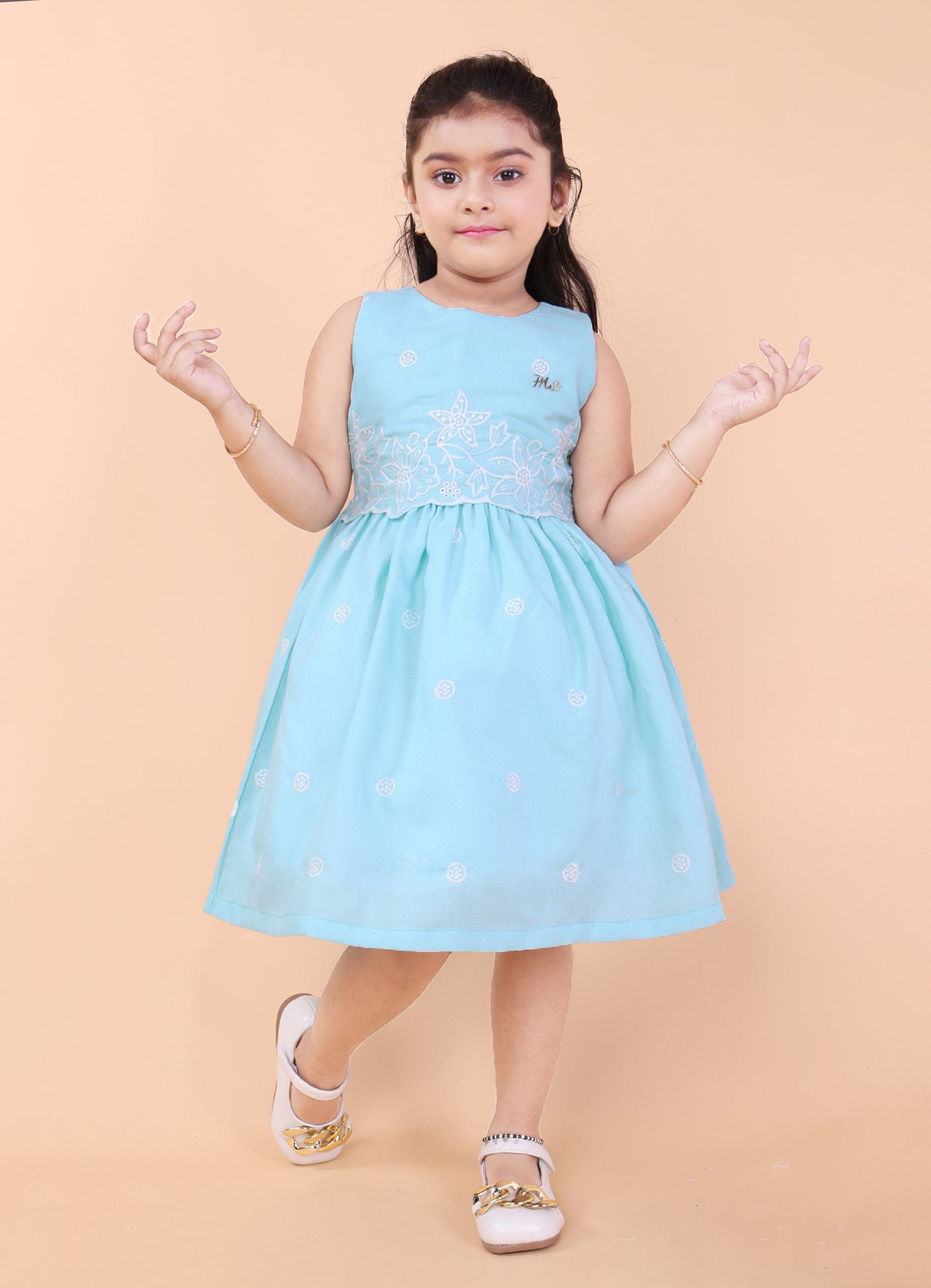 Blossom Charm Embroidered Frock