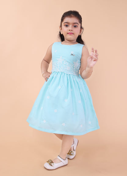 Blossom Charm Embroidered Frock