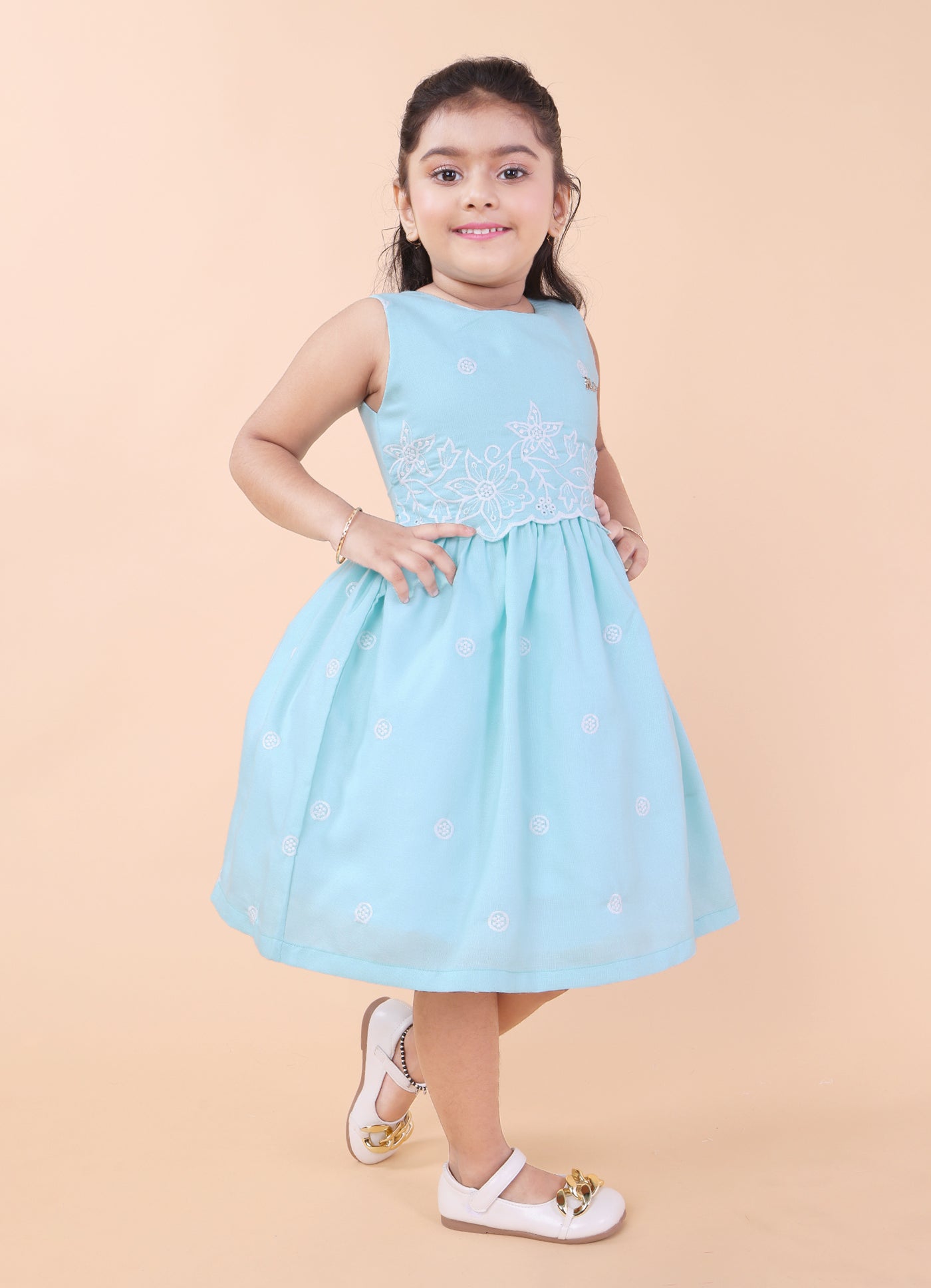 Blossom Charm Embroidered Frock