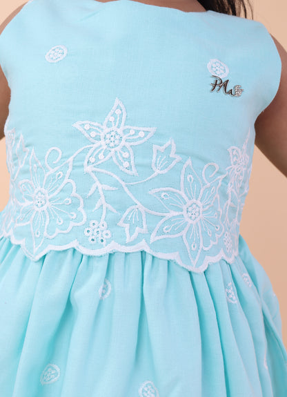 Blossom Charm Embroidered Frock