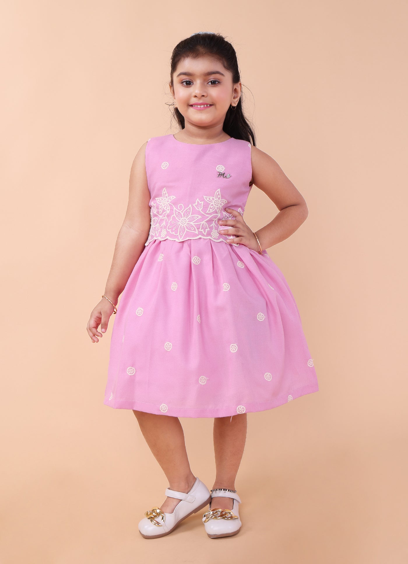 Blossom Charm Embroidered Frock