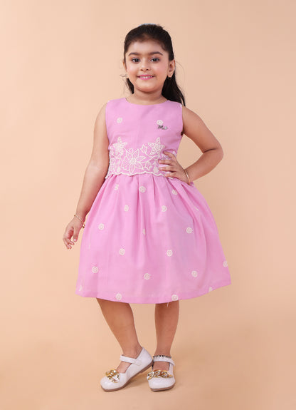 Blossom Charm Embroidered Frock