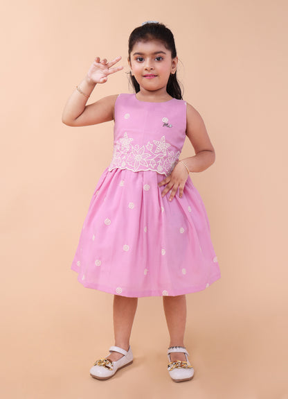 Blossom Charm Embroidered Frock