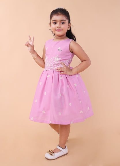 Blossom Charm Embroidered Frock