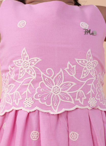Blossom Charm Embroidered Frock