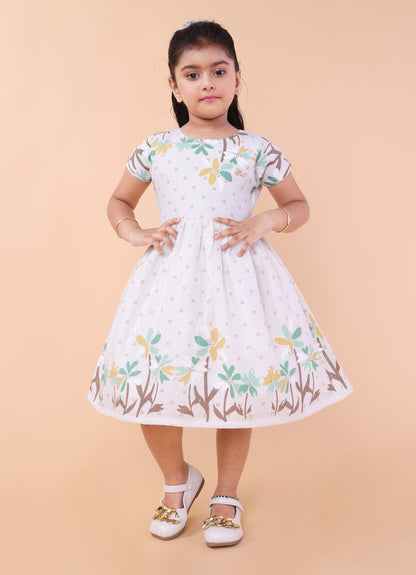 Unique Print Linen Dress