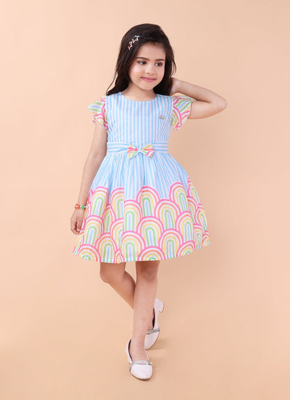 Bright Printed Colourful Dress