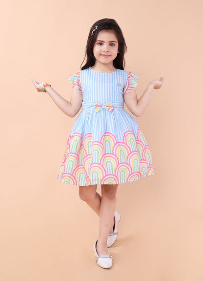Bright Printed Colourful Dress
