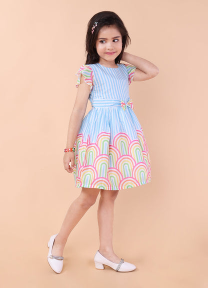 Bright Printed Colourful Dress