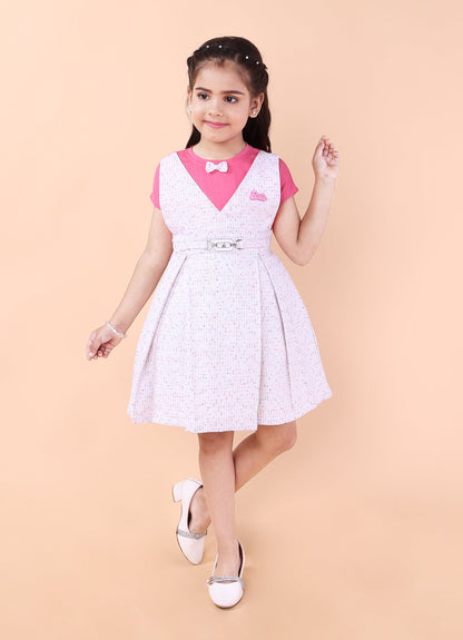 Tweed Dungaree Style Dress