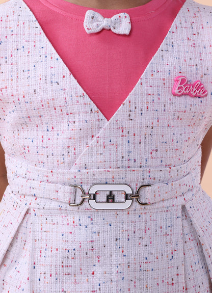 Tweed Dungaree Style Dress