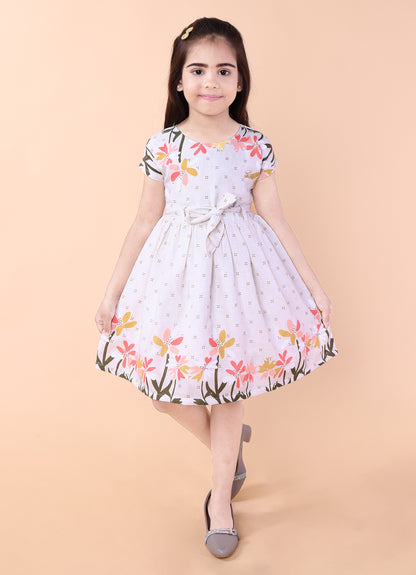 Unique Print Linen Dress