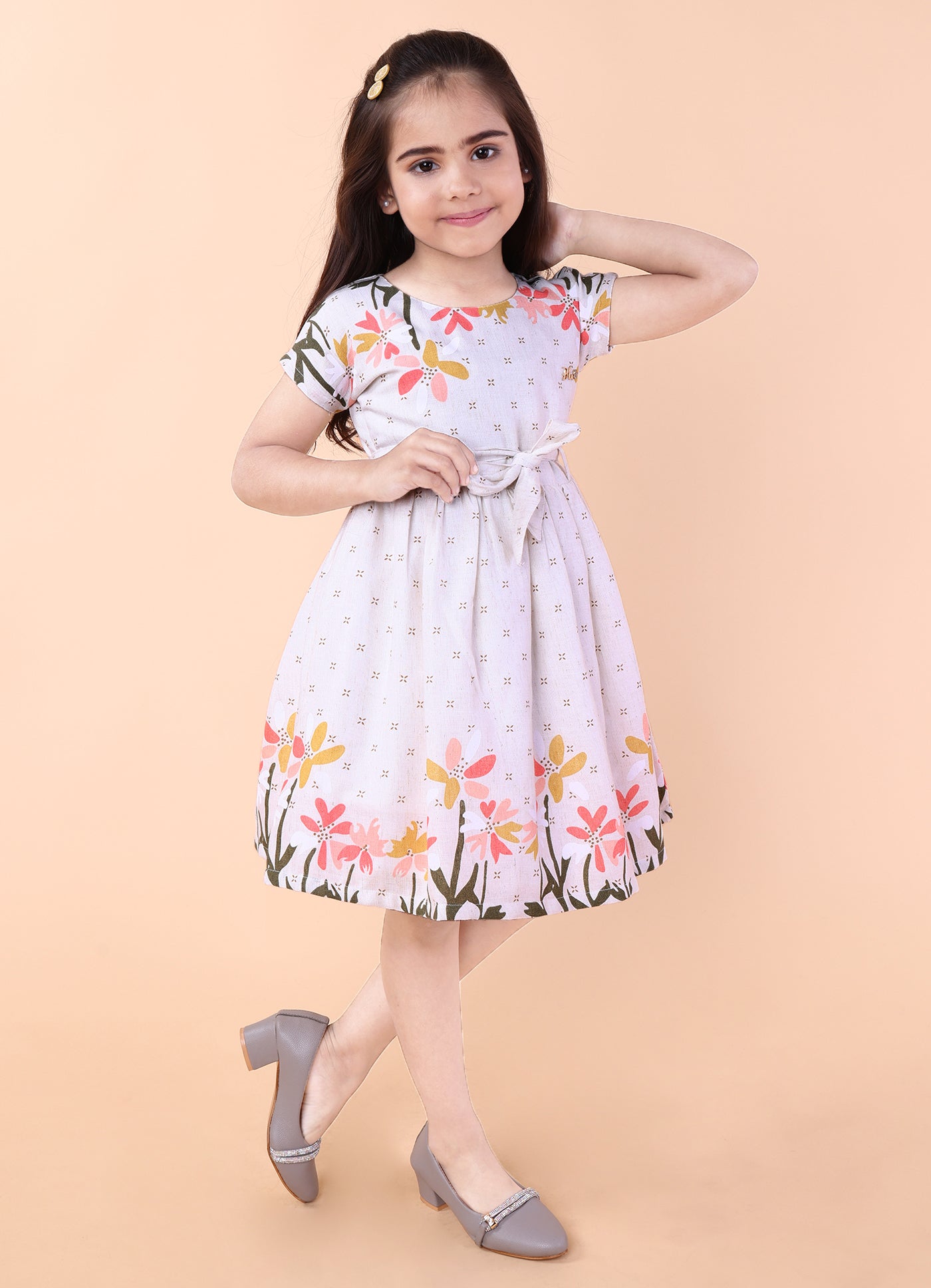 Unique Print Linen Dress