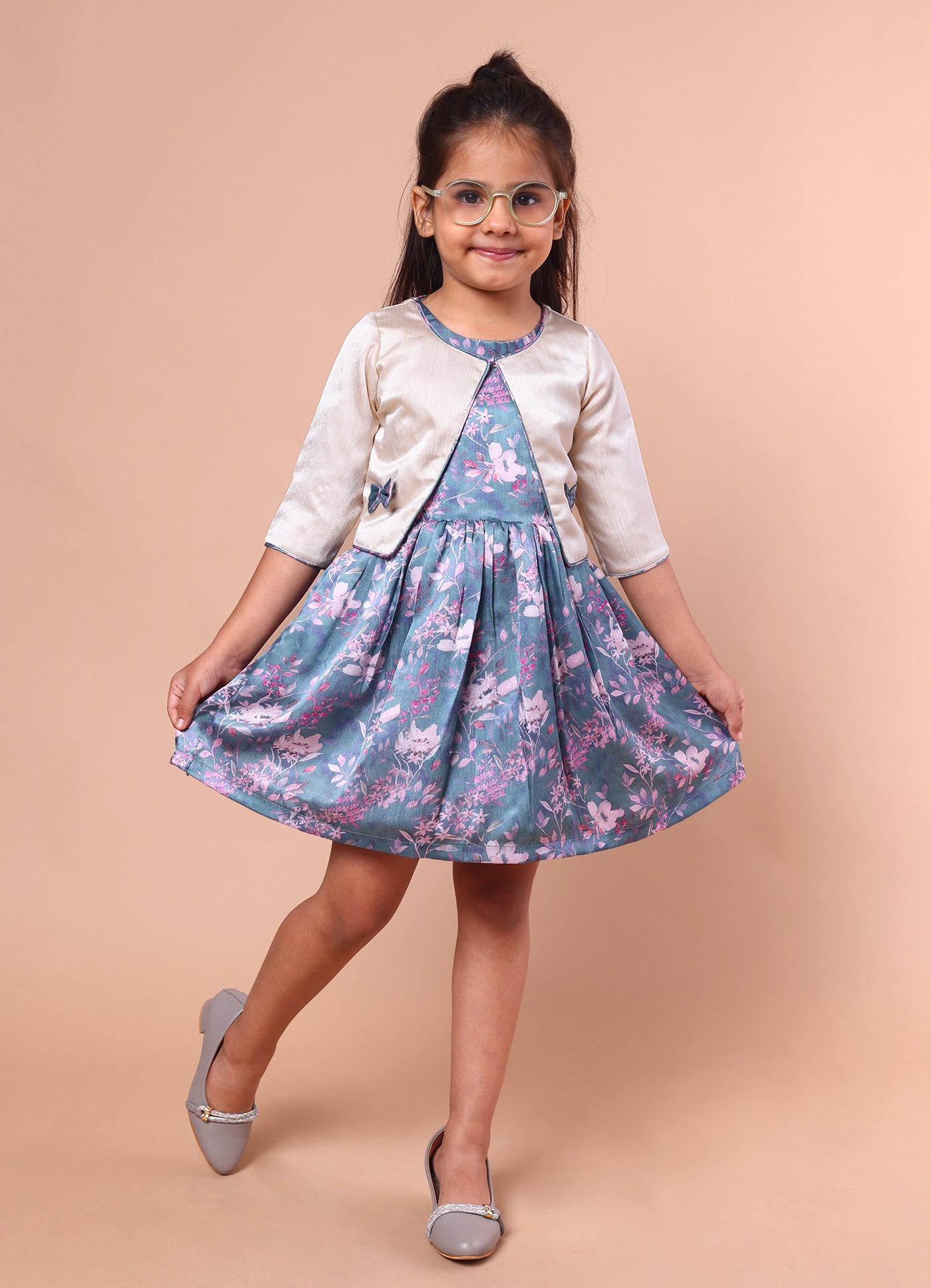 Satin Party Jacket Dress