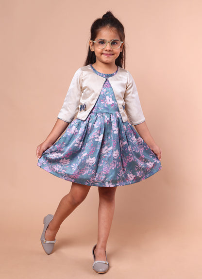 Satin Party Jacket Dress