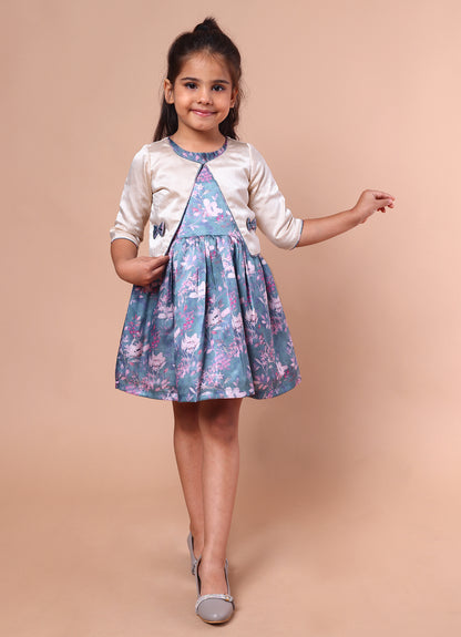 Satin Party Jacket Dress