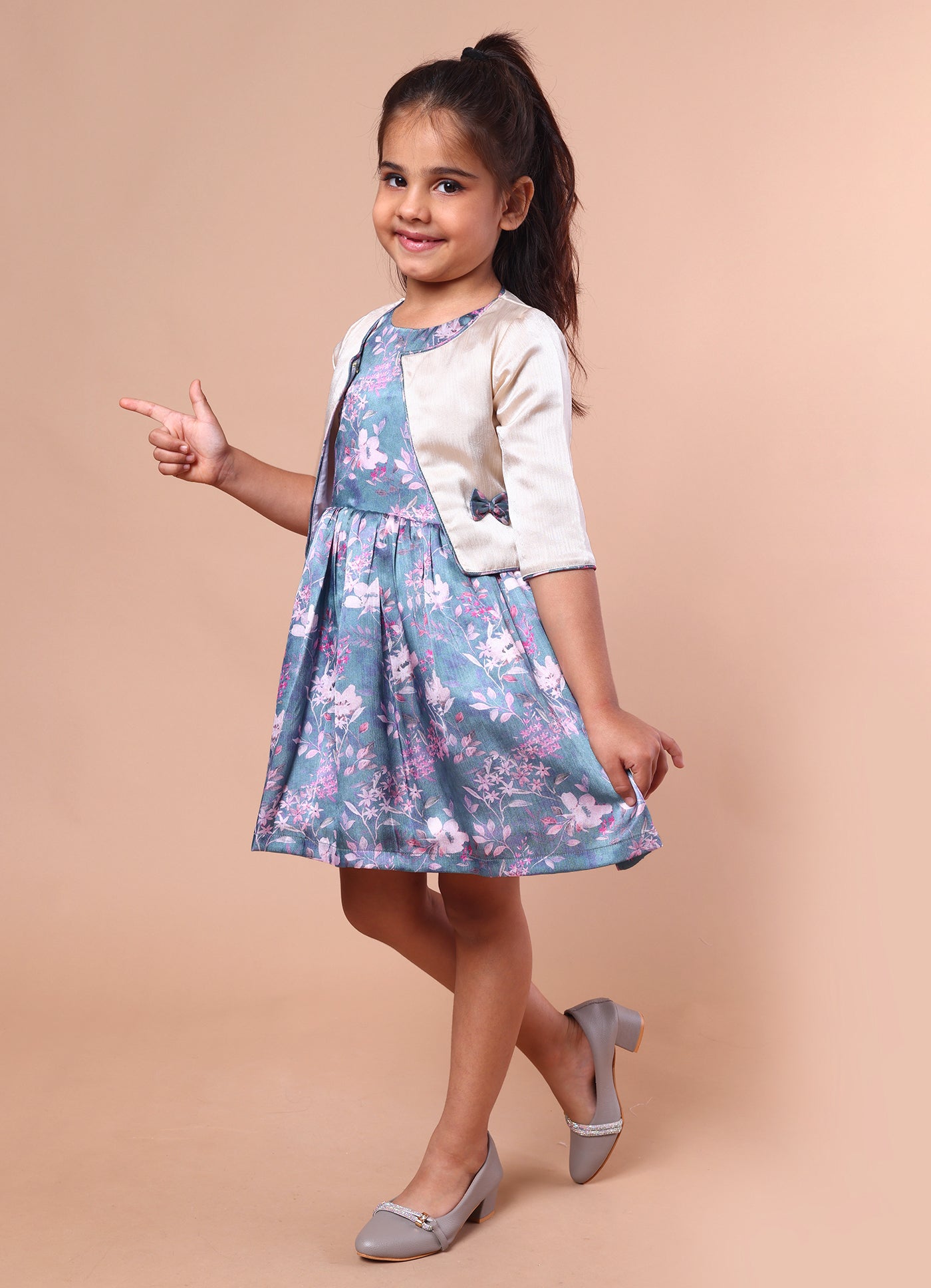 Satin Party Jacket Dress