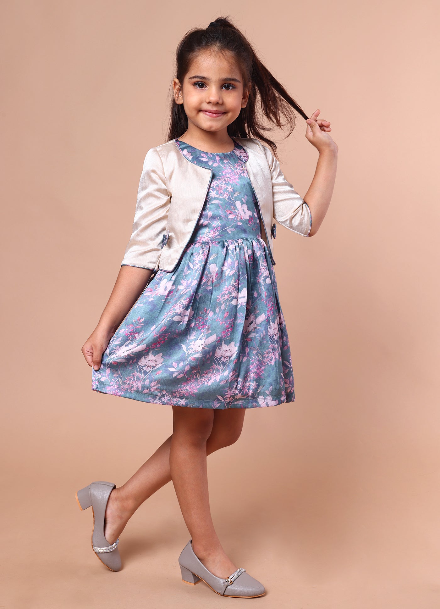 Satin Party Jacket Dress