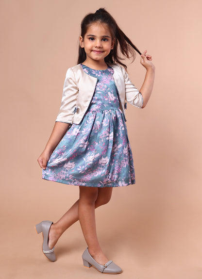 Satin Party Jacket Dress