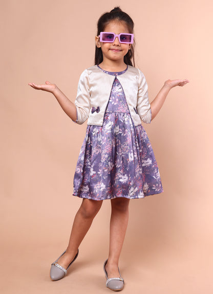 Satin Party Jacket Dress