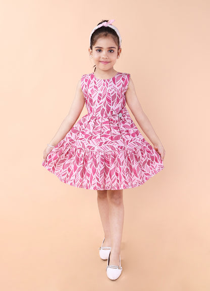 Abstract Print Party Dress