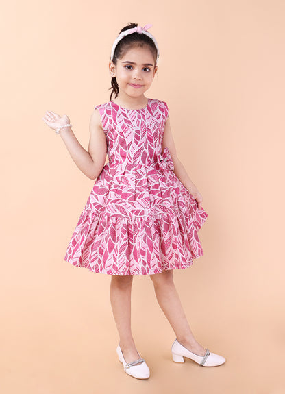 Abstract Print Party Dress
