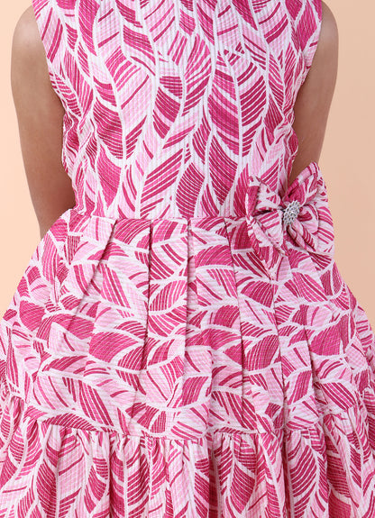 Abstract Print Party Dress