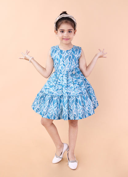 Abstract Print Party Dress