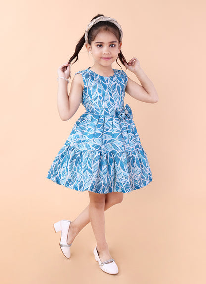 Abstract Print Party Dress