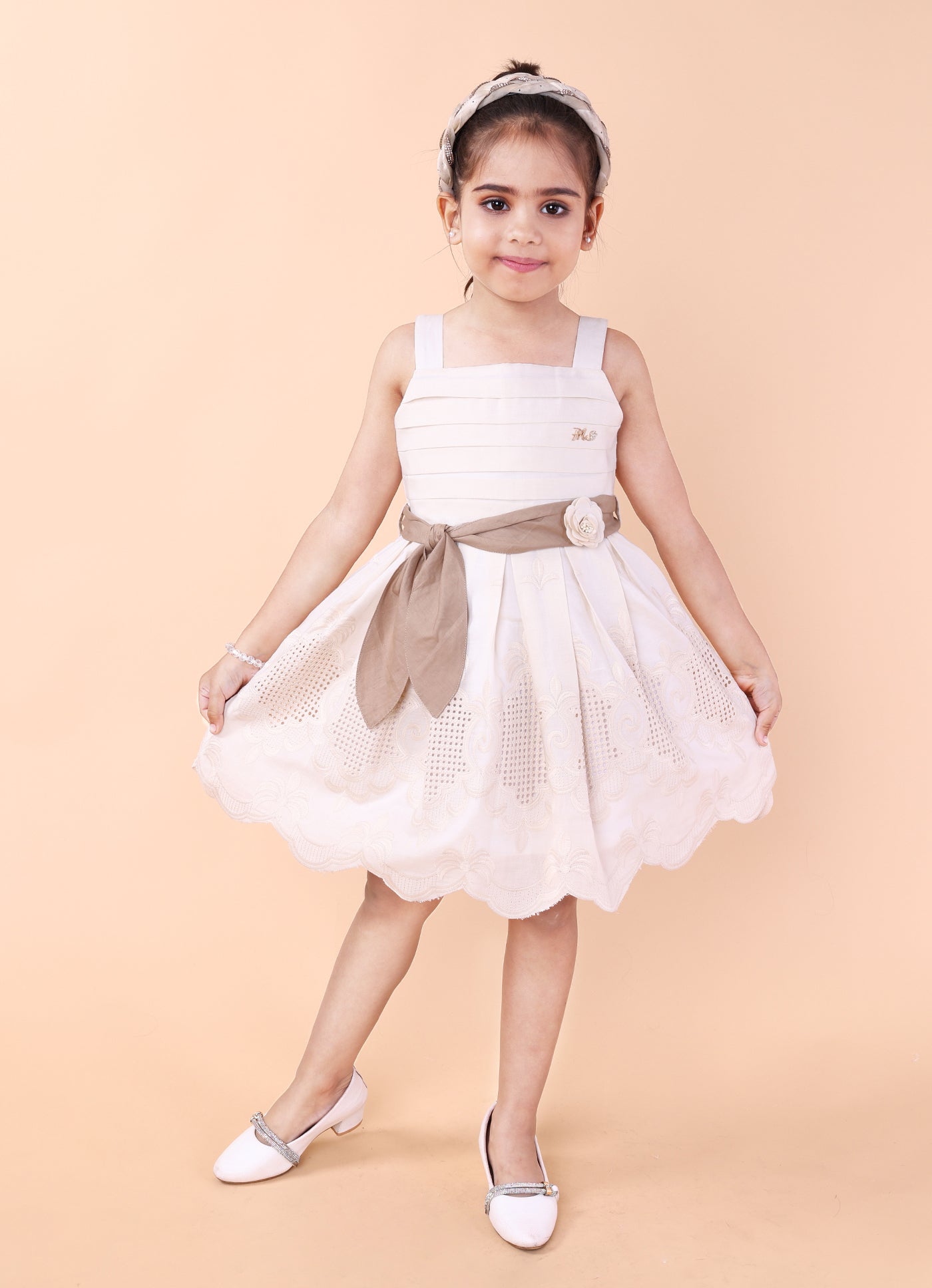 Embroidery Border Cotton Dress