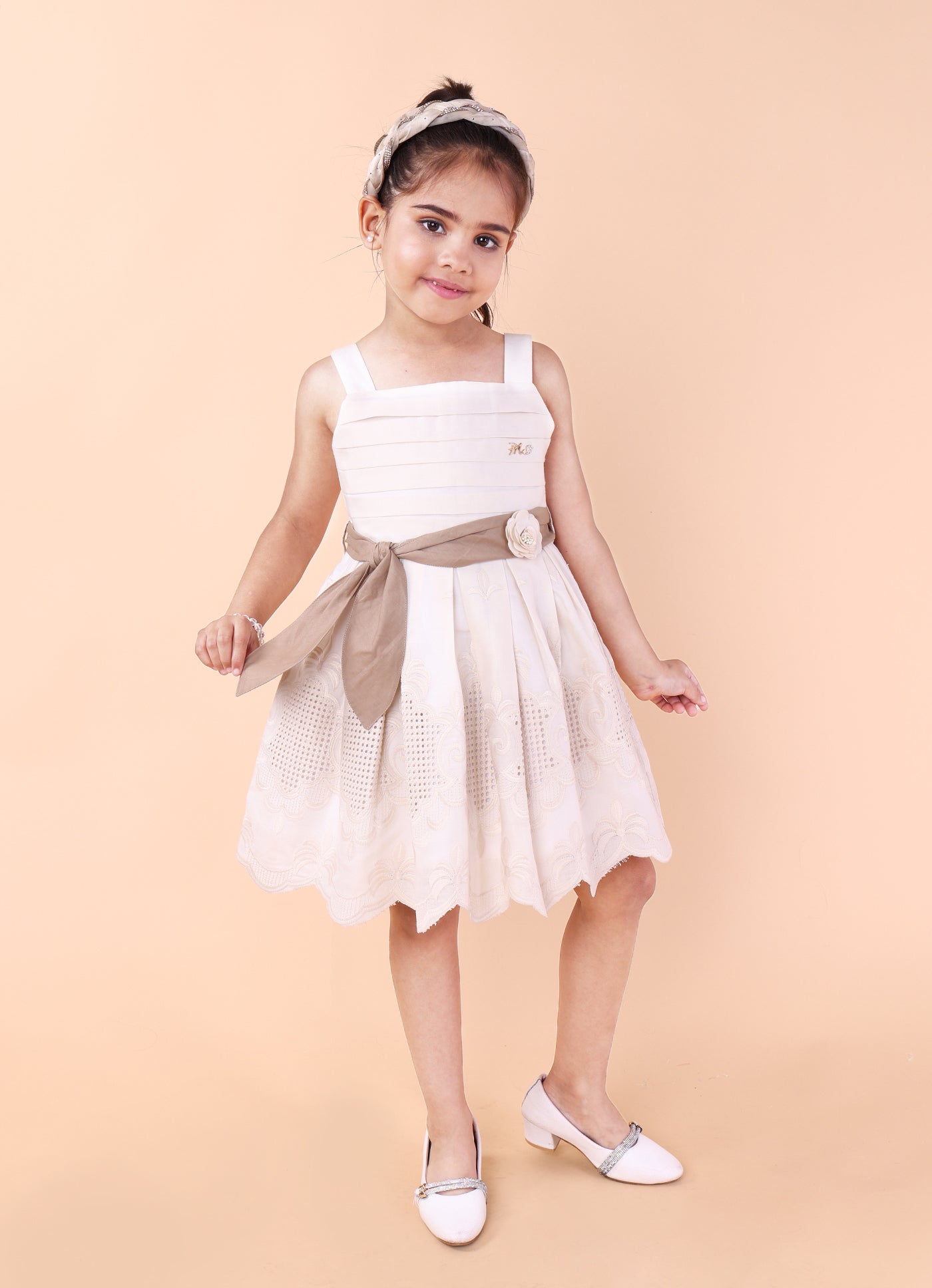 Embroidery Border Cotton Dress