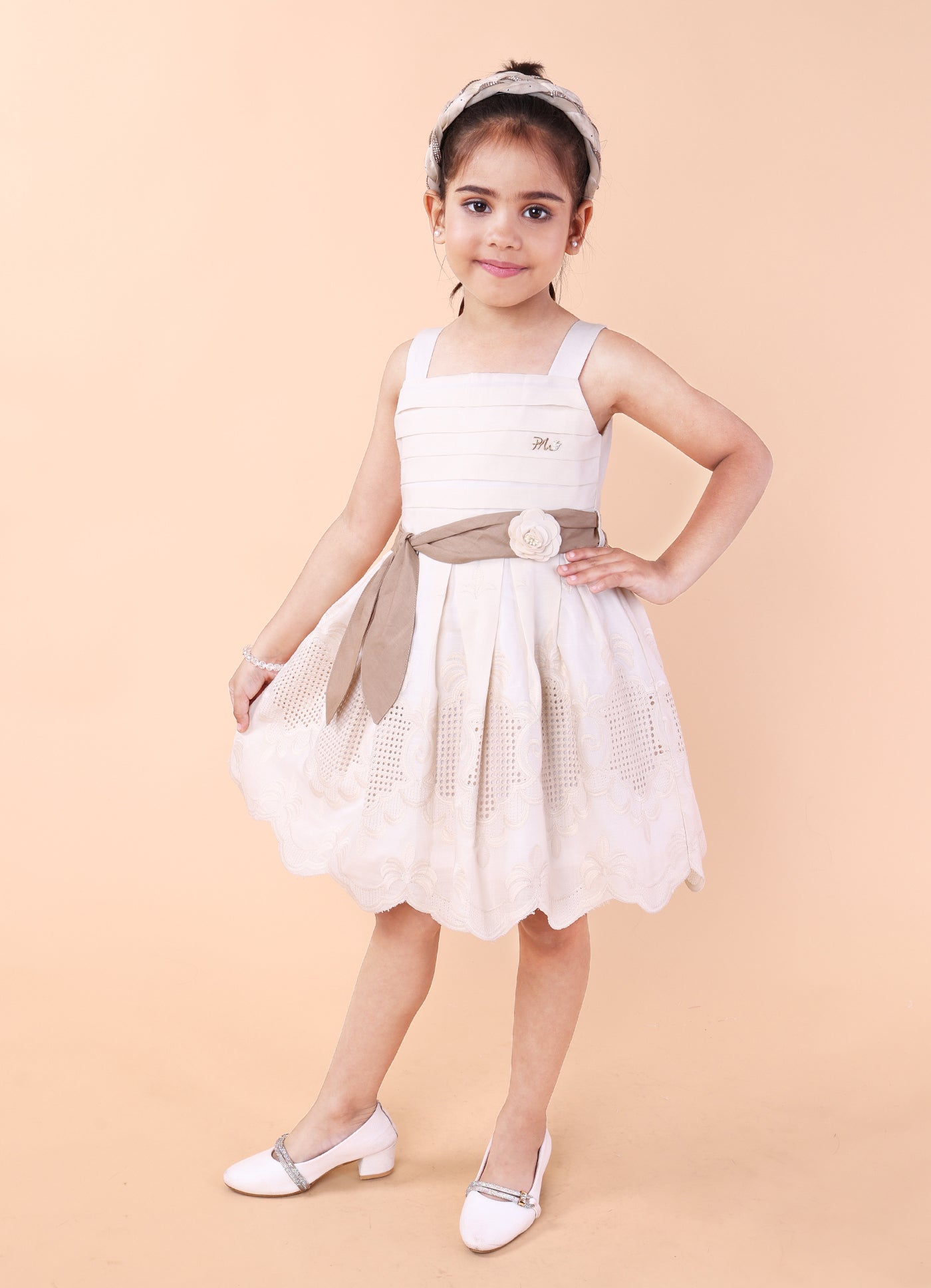 Embroidery Border Cotton Dress