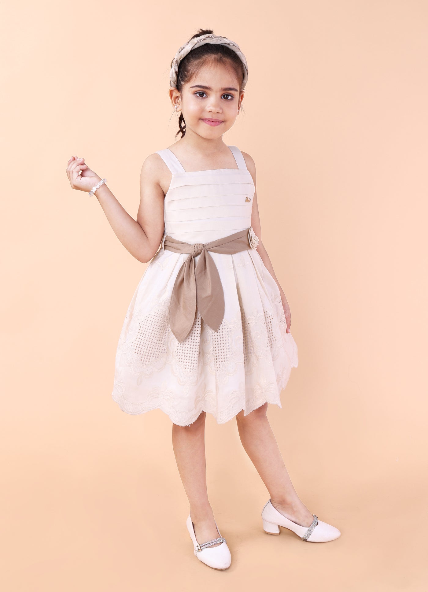 Embroidery Border Cotton Dress