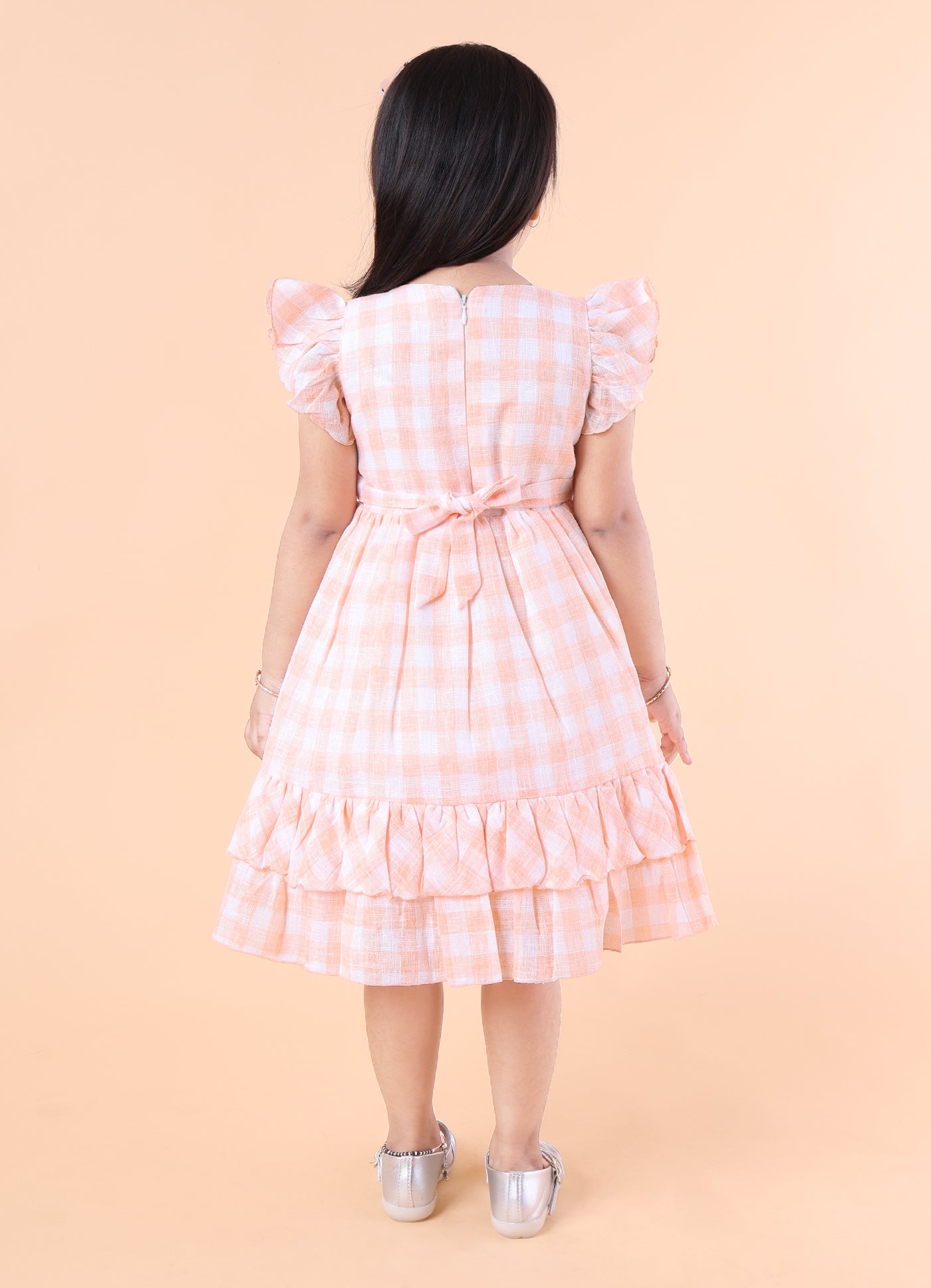 Sweet Gingham Bloom Frock